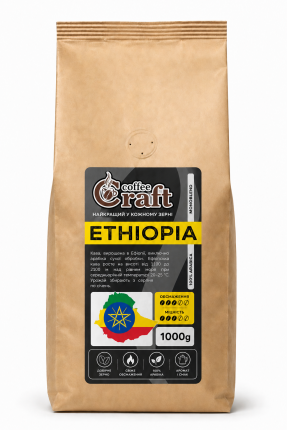 Кава в зернах ETHIOPIA (Ефіопія) - фото товару