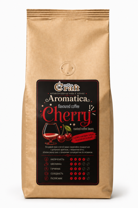 Ароматизована кава в зернах Aromatica Cherry - фото товару