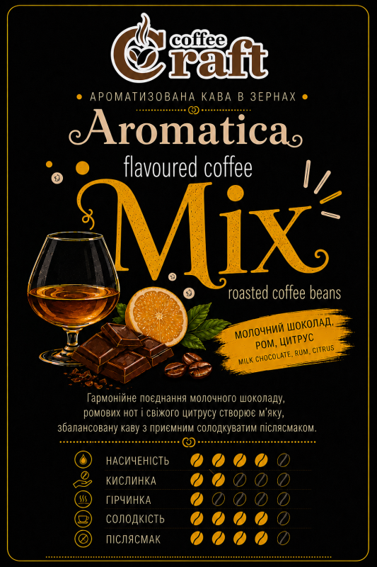 Ароматизована кава в зернах Aromatica Mix - фото товару 2